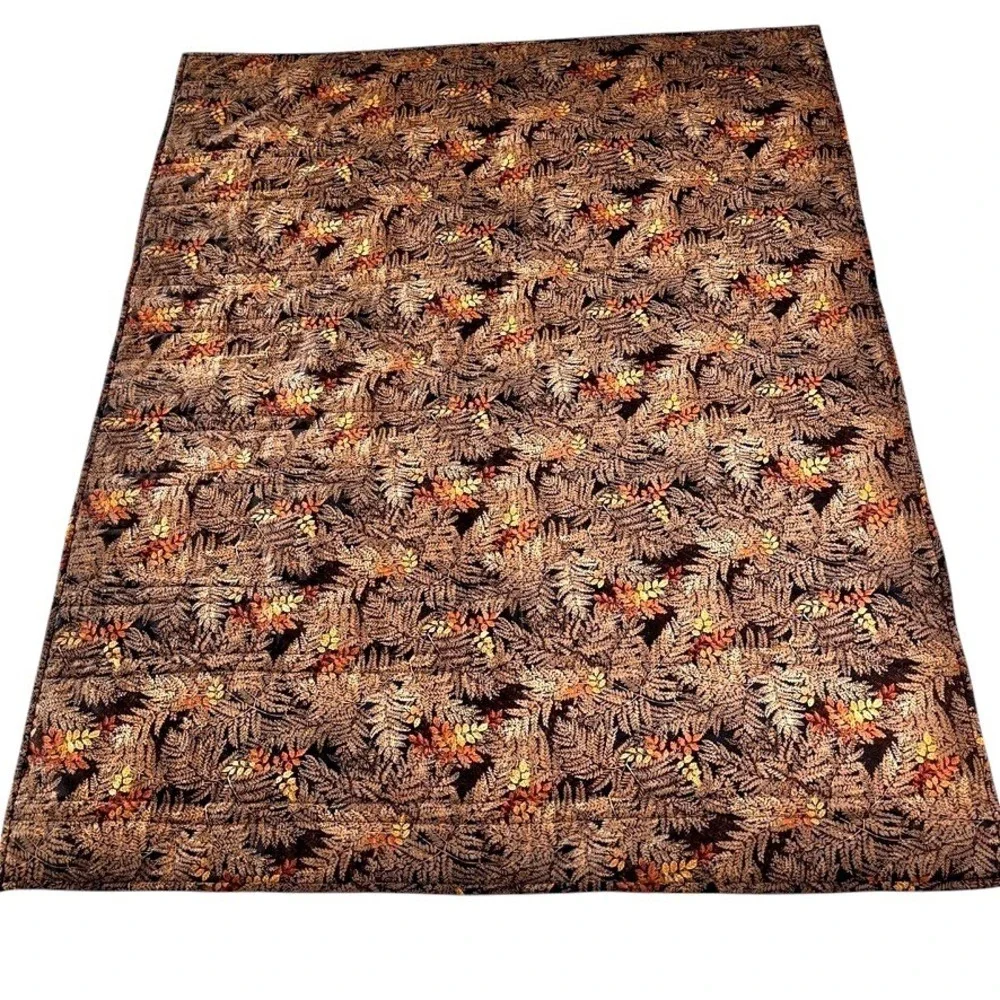 Handmade Autumn Paisley Quilted Lap Throw 39x50 Reversable Guild Crafted NEW